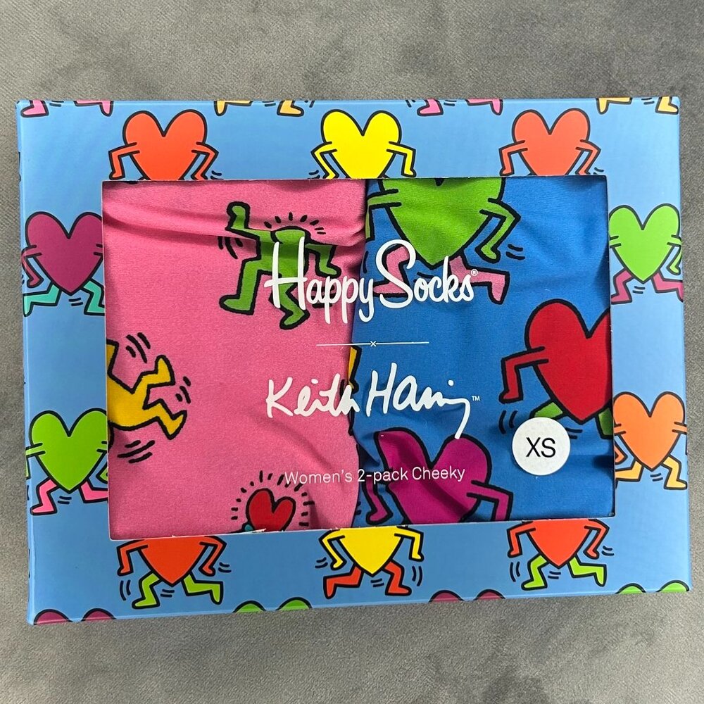 Happy Socks x Keith Haring 2-Pack Cheeky Underwear – XS